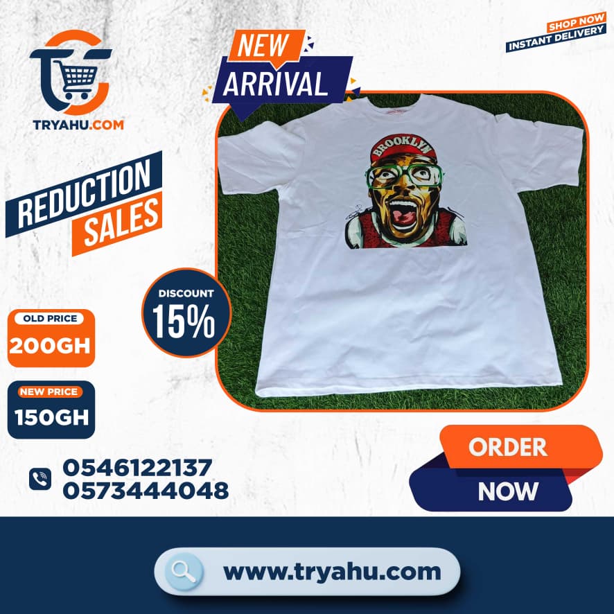 Heavy 100% Cotton T-Shirts for Men | Soft, Durable & Stylish | Tryahu Ghana
